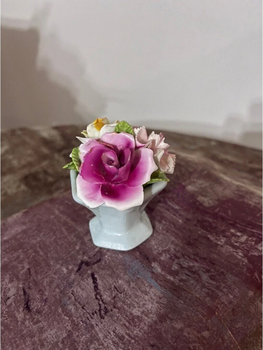 Vintage Chorley England Porcelain Flower Vase - Elegant Mini Floral Decor